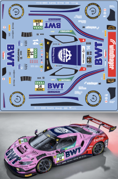 Decal Ferrari 296 GT3 Emil Frey Racing  BWT DTM 2024 #14  FFSFD1075v11